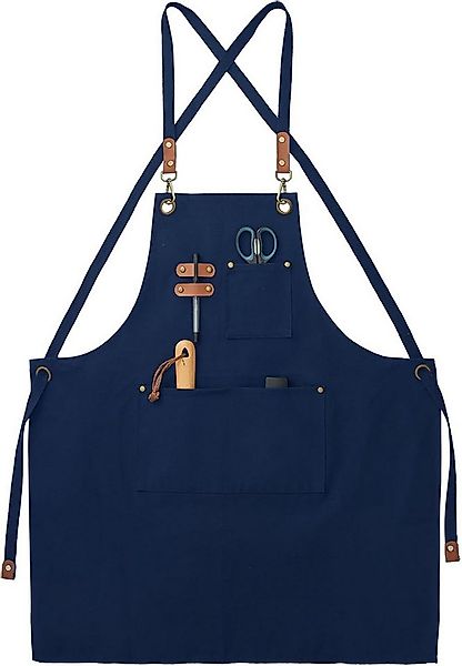 Kaket Kochschürze Verstellbar mit 3 Taschen Baumwolle, Mit 3 Taschen, verst günstig online kaufen