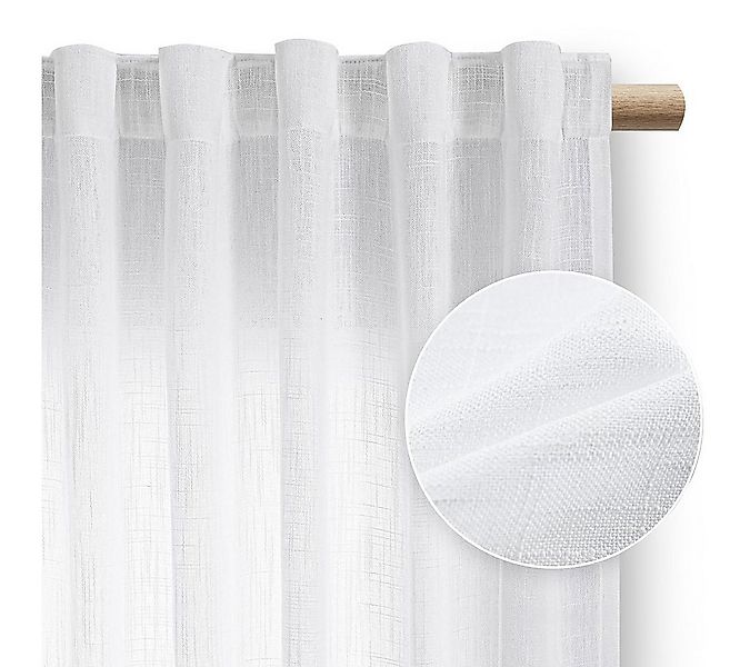 Restilo Gardine Gardine Stangendurchzug Vorhang Viskose Microfaser Transpar günstig online kaufen