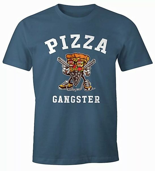 MoonWorks Print-Shirt Pizza Gangster Herren T-Shirt Fun-Shirt Moonworks® mi günstig online kaufen