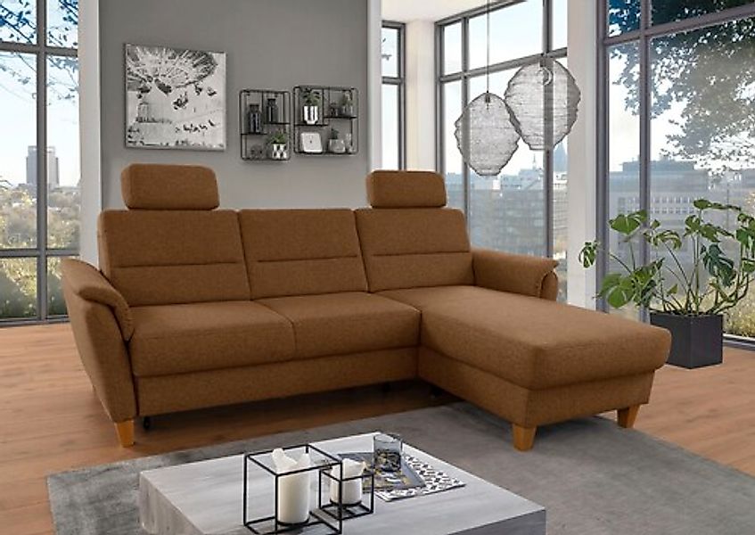 Home affaire Ecksofa »Palmera L-Form, B: 244 cm« optional Bettfunktion & Be günstig online kaufen