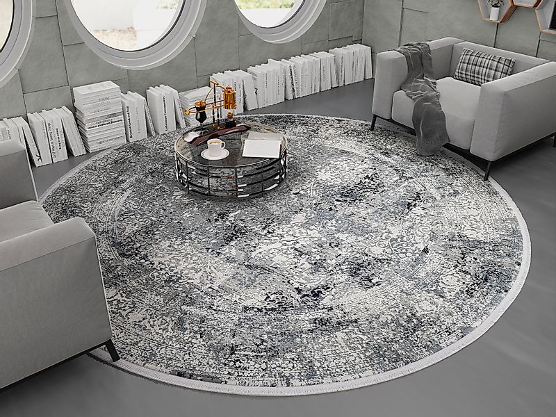 OCI DIE TEPPICHMARKE Teppich »BESTSELLER CAVA« rund 8 mm Höhe Glanz Viskose günstig online kaufen