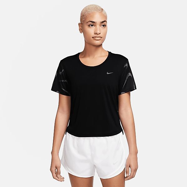 Nike Laufshirt "SWOOSH DRI-FIT WOMENS PRINTED SHORT-SLEEVE CROP TOP" günstig online kaufen