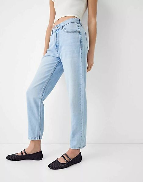 Bershka Mom-Jeans Damen 42 Ausgewaschenes Blau günstig online kaufen