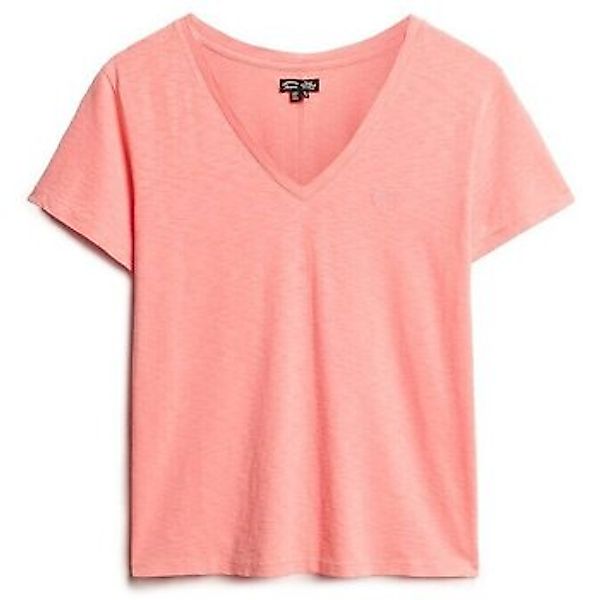 Superdry  T-Shirt T-shirt à col en V brodée femme  Slub günstig online kaufen