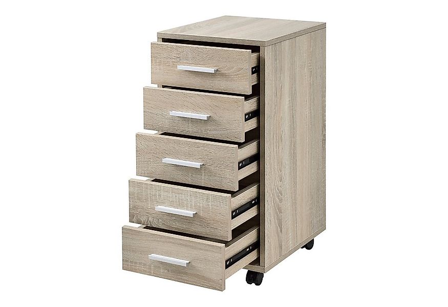 en.casa Rollcontainer, (1 St), »Stockholm« Aktenschrank mit 5 Schubladen günstig online kaufen