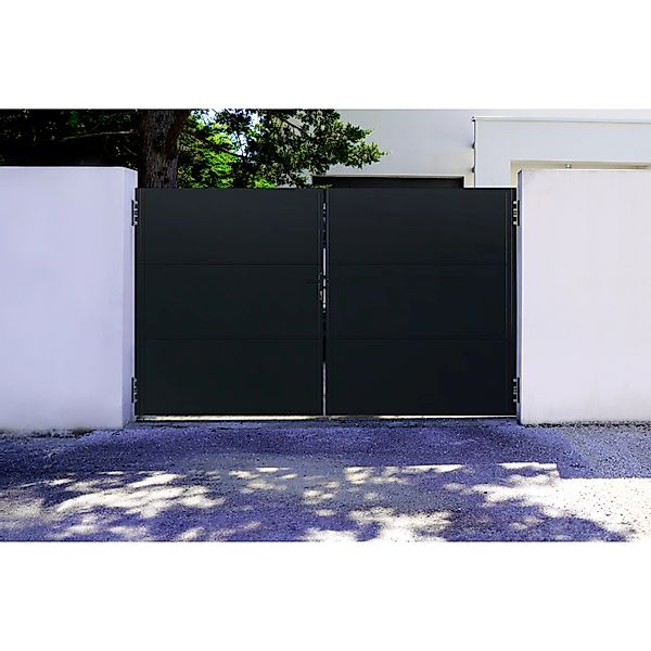 Casanoov 3 M Nali H 180 Cm Mattschwarzes Stahl Flügeltor günstig online kaufen
