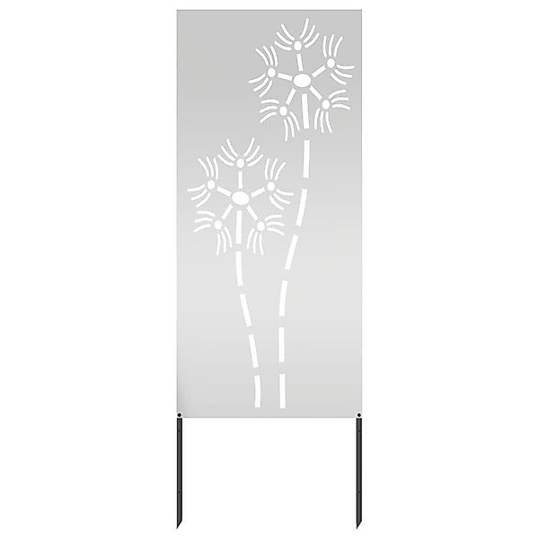 vidaXL Wandbild Garten dekoratives Panel Silber günstig online kaufen