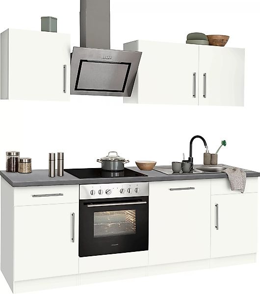wiho Küchen Küchenzeile "Cali", mit E-Geräten, Breite 220 cm mit Hanseatic günstig online kaufen