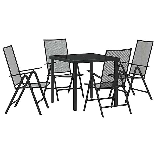 vidaXL 5-Teilige Garten-Essgruppe in Anthrazitstahl 3379290 günstig online kaufen