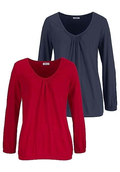 Flashlights Langarmshirt (Packung, 2-tlg., 2er-Pack) figurbetonter günstig online kaufen