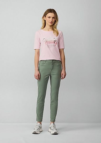 s.Oliver Stoffhose Ankle-Hose im Slim Fit aus Baumwollsatin Frontpasse günstig online kaufen