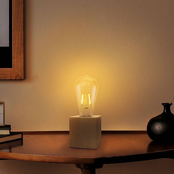 OSRAM Tischleuchte Vintage 1906, Holz mit LED-Lampe E27 günstig online kaufen