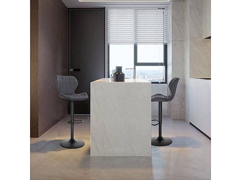 Woltu Barhocker (4 St), höhenverstellbarer Hocker 360° Drehstuhl dunkelgrau günstig online kaufen