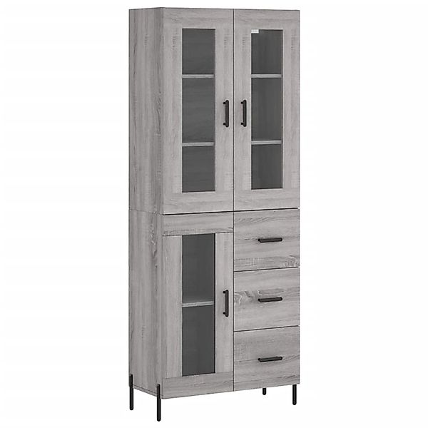 vidaXL Highboard Grau Sonoma 69,5x34x180 cm Holzwerkstoff 3198607 günstig online kaufen