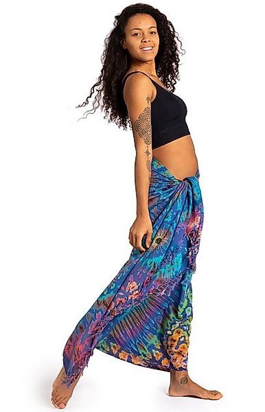 PANASIAM Pareo Sarong TieDye Design aus leichter Viskose Strandtuch Wrap, S günstig online kaufen