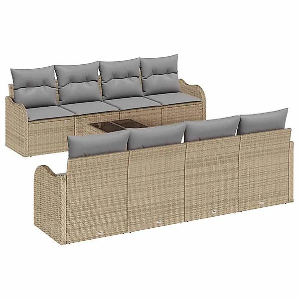 vidaXL Gartensofa-set Beige 55 x 55 x 37 cm Poly-Rattan 3345630 günstig online kaufen