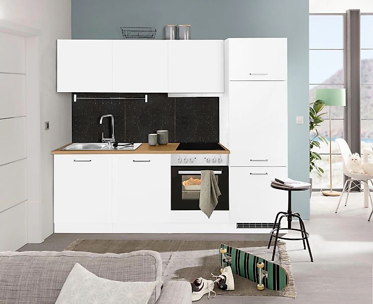 KOCHSTATION Küchenzeile "KS-Kehl" mit E-Geräten, Breite 240 cm, inkl. Kühls günstig online kaufen