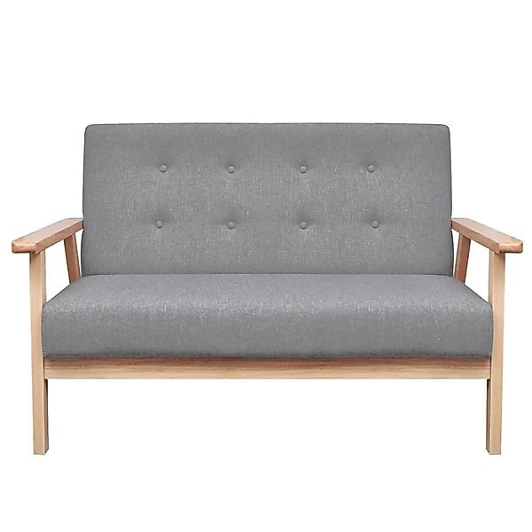vidaXL 2-Sitzer-Sofa Stoff Hellgrau Modell 1 günstig online kaufen
