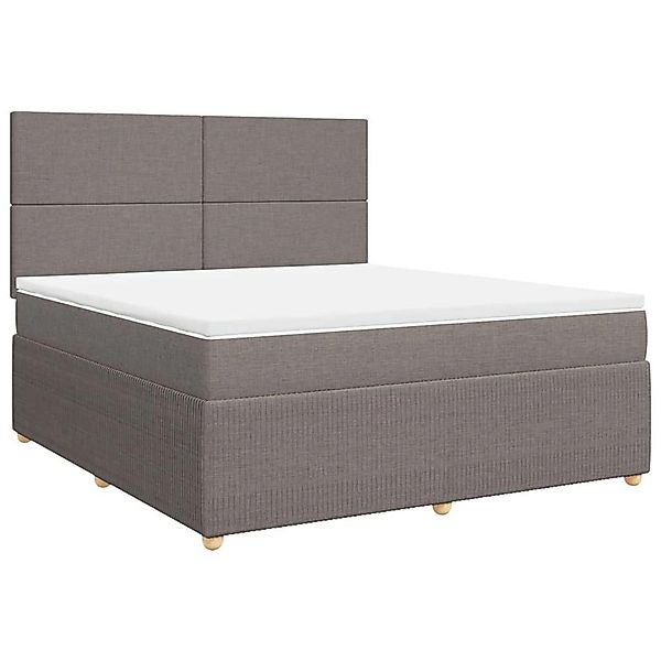 vidaXL Boxspringbett mit Matratze Taupe 180x200 cm Stoff 3292132 günstig online kaufen