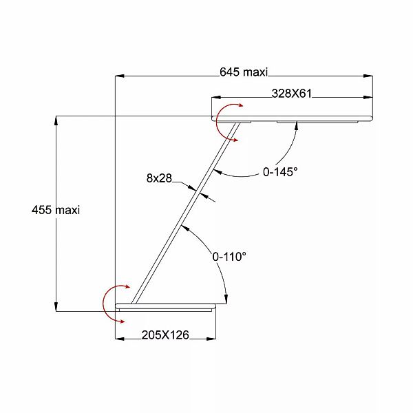 LED-Schreibtischleuchte Orbit mit Induktion, gold günstig online kaufen