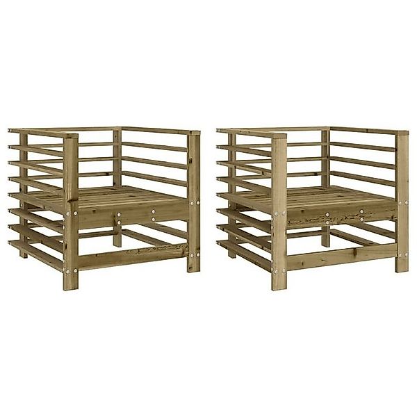 vidaXL Sofaelement Gartenstühle 2 Stk. Kiefernholz günstig online kaufen