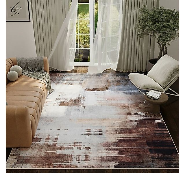 Tapiso Designteppich ASH, rechteckig, Höhe: 8 mm, Rutschfest, pflegeleicht, günstig online kaufen