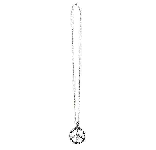 Boland Kostüm Hippie Halskette 'Love Peace Hope', Silber günstig online kaufen