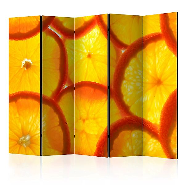 5-teiliges Paravent - Orange Slices Ii [room Dividers] günstig online kaufen