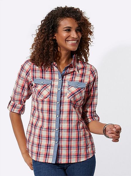 Witt Klassische Bluse Karo-Bluse Langarm günstig online kaufen