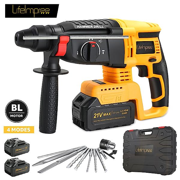 LifeImpree Akku-Bohrhammer SDS-Plus Bohrhammer 800W 7J günstig online kaufen
