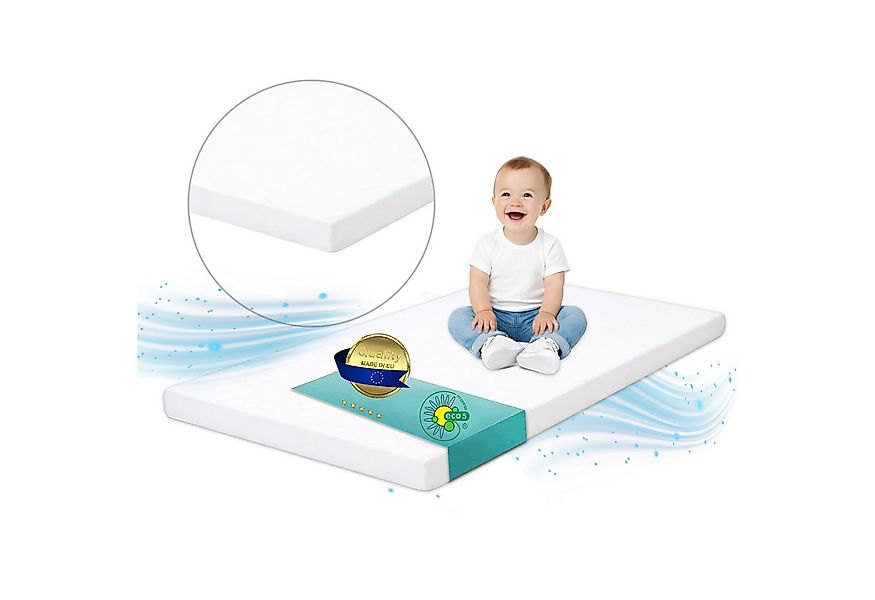 Kindermatratze Babymatratze mit Baumwollbezug, waschbar & rollbar–Allergike günstig online kaufen