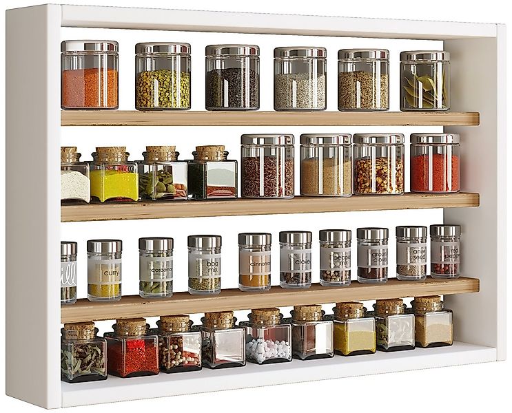 VCM Hängeschrank Holz Wandregal Gewürzregal Regal Küche Esaldi M günstig online kaufen