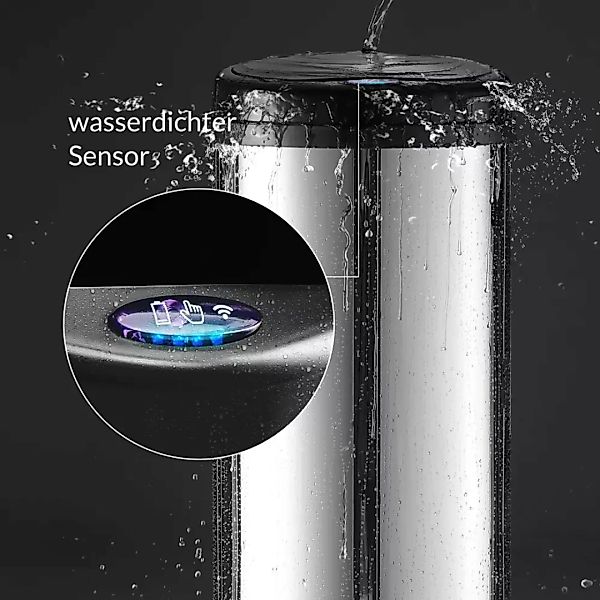 Sensor Mülleimer Silber Edelstahl 40 Liter günstig online kaufen