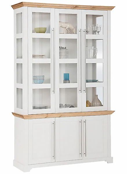 Home affaire Vitrine »Meliss«, aus massiver Kiefer, FSC® zertifiziert, Brei günstig online kaufen