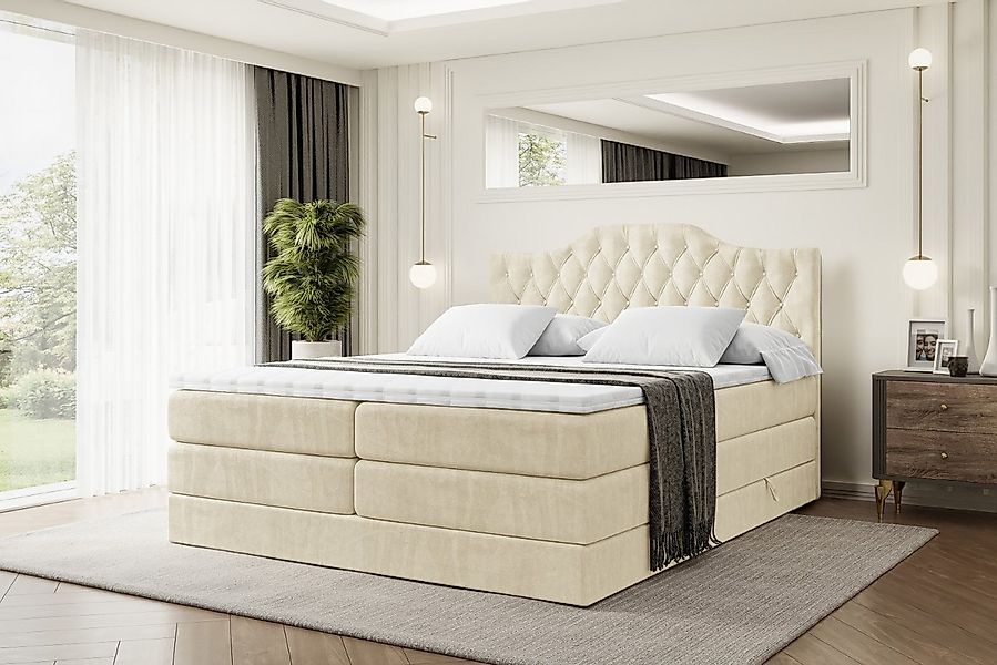 ALTDECOR Boxspringbett VILA-1 KING (Multipocket-Matratze H4, H3 Matratze Bo günstig online kaufen