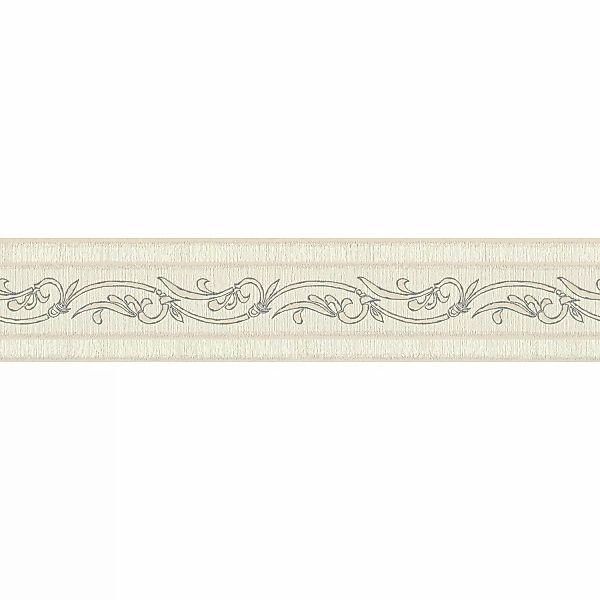Bricoflor Französische Lilie Tapeten Bordüre in Creme Beige Landhaus Tapete günstig online kaufen