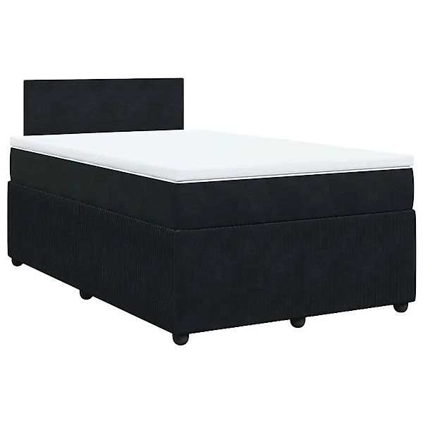 vidaXL Boxspringbett mit Matratze Schwarz 120x200 cm Samt 3287706 günstig online kaufen
