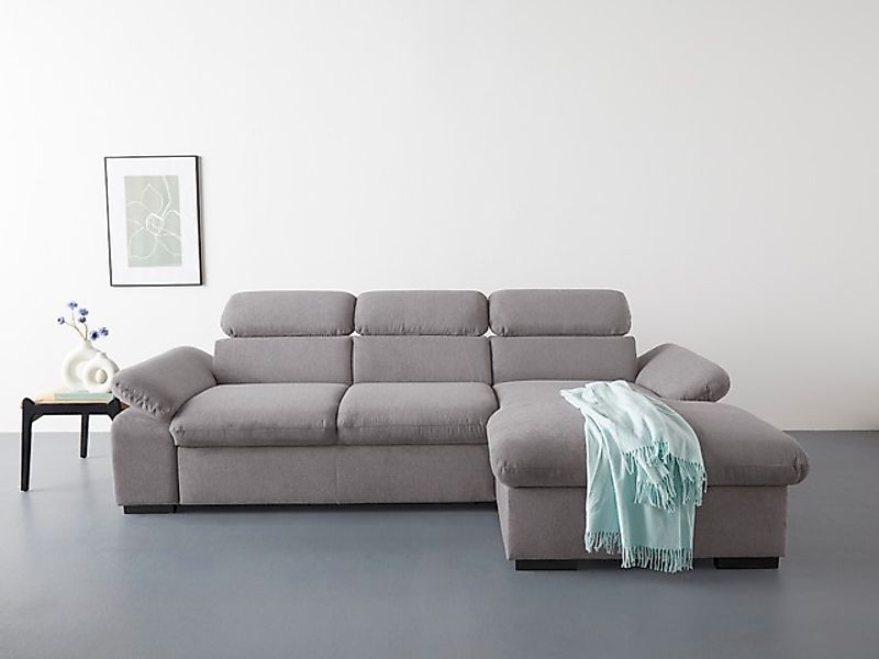 COTTA Ecksofa »Lola L-Form mit Kopfteilfunktion & Hocker«, (Set, mit Hocker günstig online kaufen
