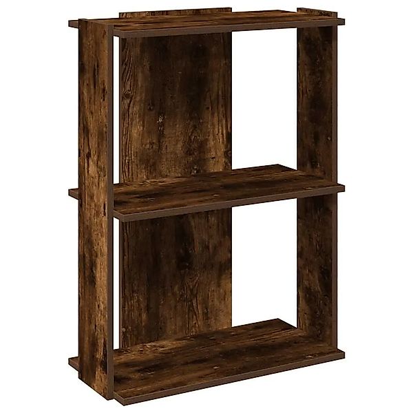 vidaXL Bücherregal 3 Böden Räuchereiche 60x30x80 cm Holzwerkstoff 860260 günstig online kaufen