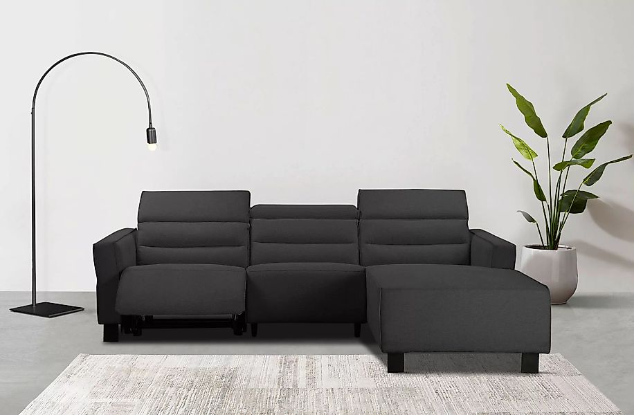 Places of Style Ecksofa »Carpari, L-Form, 263 cm, manuelle o. elektrische R günstig online kaufen