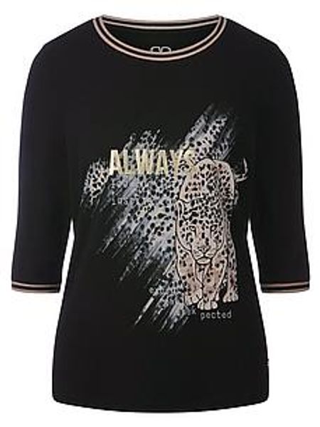 Leicht tailliertes Rundhals-Shirt BASLER schwarz günstig online kaufen