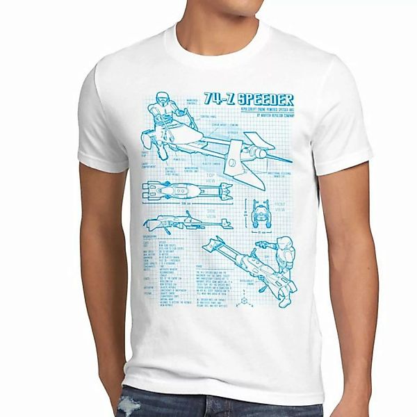 style3 Print-Shirt Herren T-Shirt 74-Z Bike krieg der rückkehr star endor r günstig online kaufen