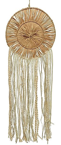 Makramee Traumfänger Wandbehang Boho Wanddeko Stroh Baumwolle H 60cm günstig online kaufen