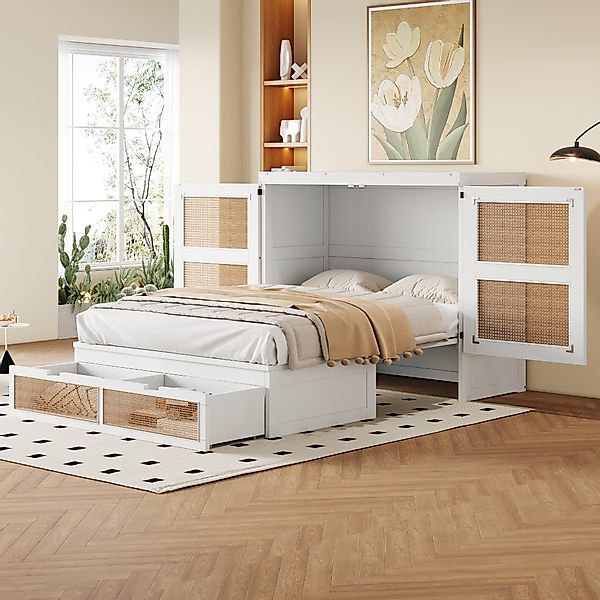 Flieks Schrankbett Holzbett Klappbett 140x200cm mit günstig online kaufen