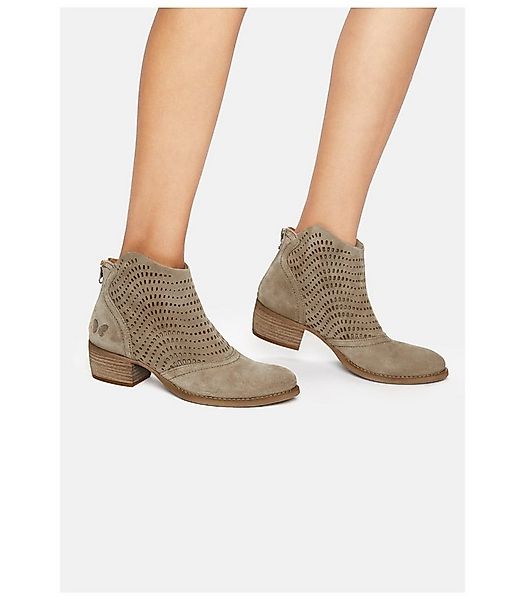 Felmini Wide Fit Stiefelette Veloursleder Cowboy Stiefelette günstig online kaufen