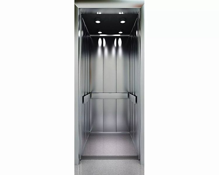 Dekopanel "Aufzug grau" 1,00x2,50 m / Glattvlies Perlmutt günstig online kaufen
