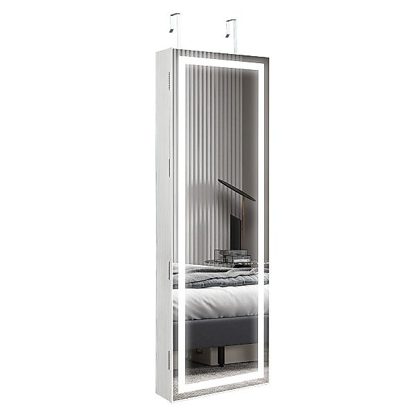 COSTWAY Schmuckschrank mit Spiegel, hängend/ Wand, günstig online kaufen