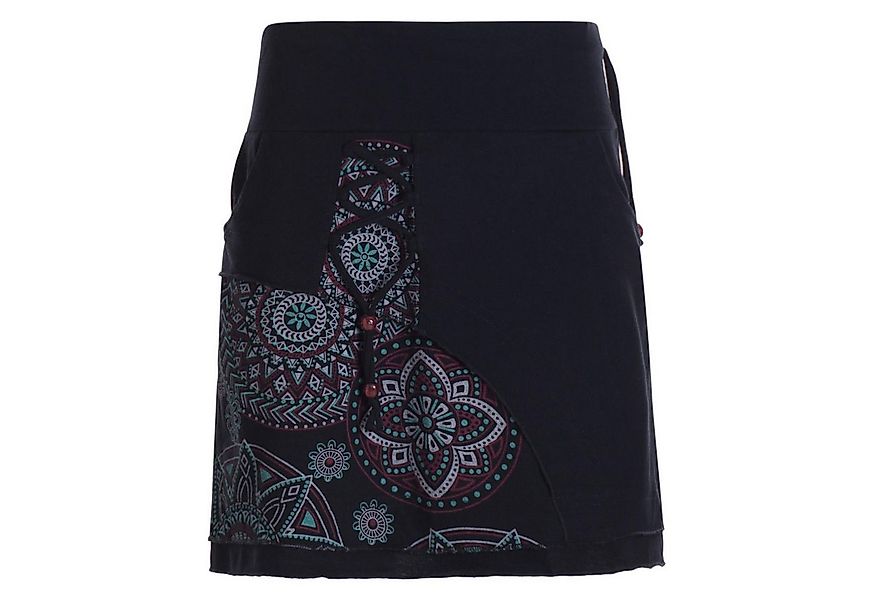 Vishes Minirock Damen Baumwolle Mandala-Muster breiter Bund zum Schnüren mi günstig online kaufen