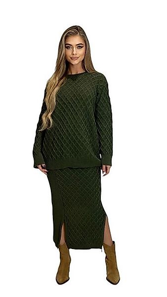 Mississhop Strickkleid Strickset Strickanzug Rock Pullover Damen M.394 günstig online kaufen