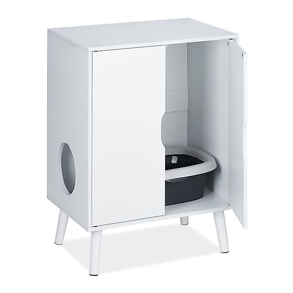 relaxdays Katzenzelt Katzenschrank für Katzentoilette günstig online kaufen